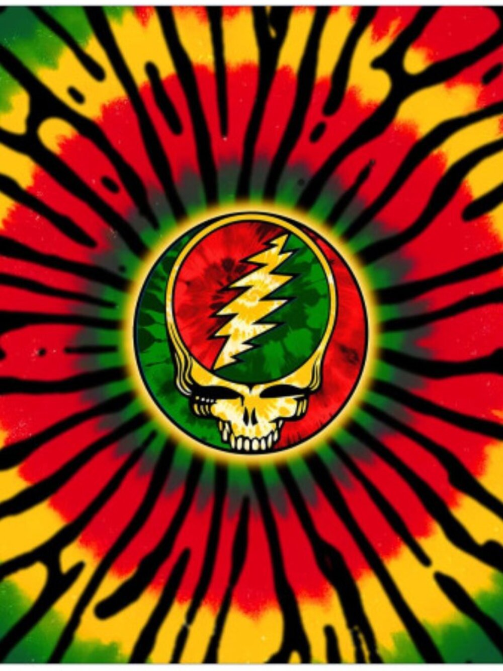 Grateful Dead SYF Rasta Blanket ~ Officially Licensed ~ 50" x 60" ~ Brand New!